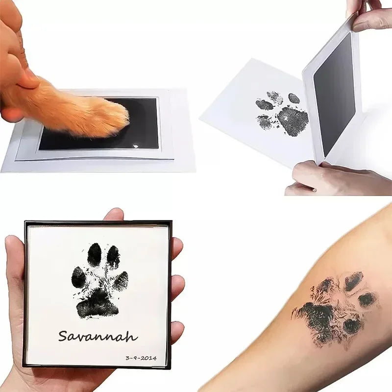 Kit d'empreinte de patte sans encre – Tampon non toxique pour chien et chat | Souvenir propre et facile