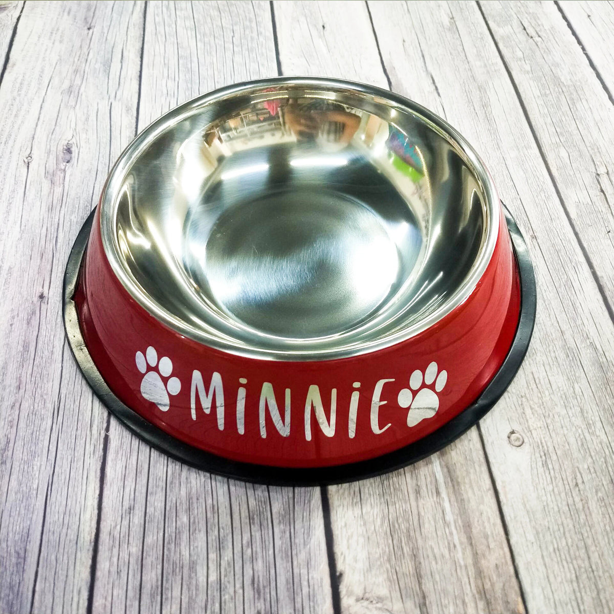Gamelle personnalisée en inox pour chien – Prénom gravé | XS à XXL