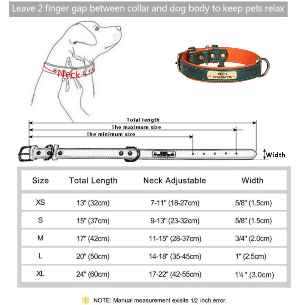 Collier en cuir personnalisé avec gravure pour chien